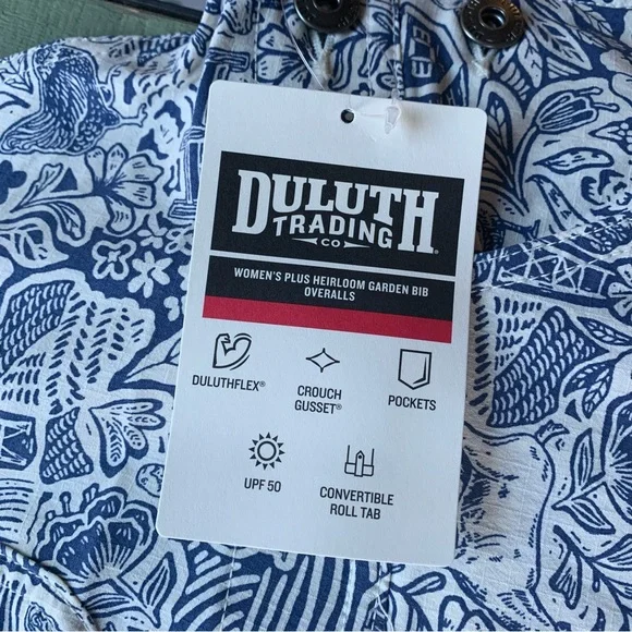 NWT Duluth 3X x31L Heirloom Gardening Bib Overalls Farm Toile Bibs Farmhouse - Picture 3 of 9